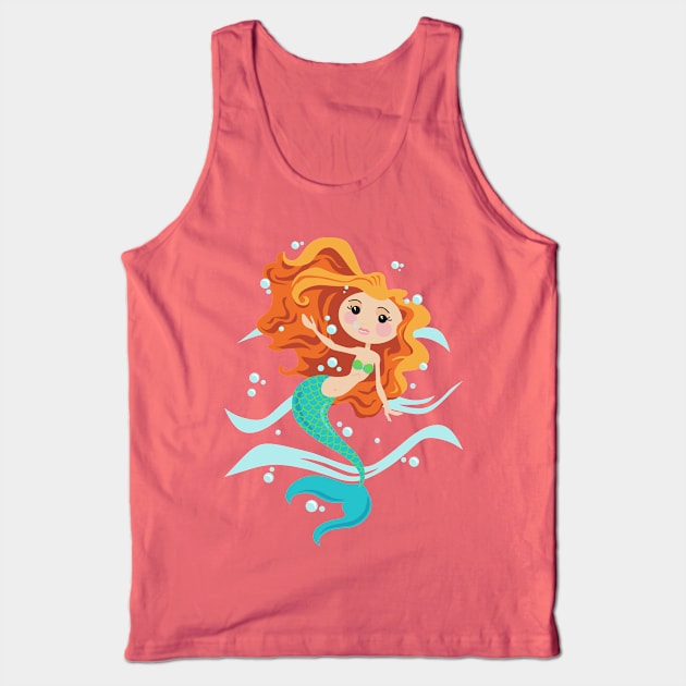 Mermaid Swimming Tank Top by DavesTees